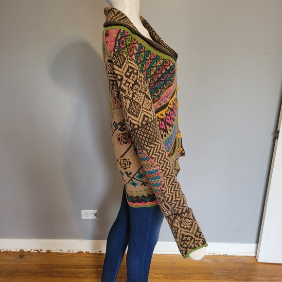 Ivko Collared Button Front Cardigan, GUC, Size M - Picture 3 of 8